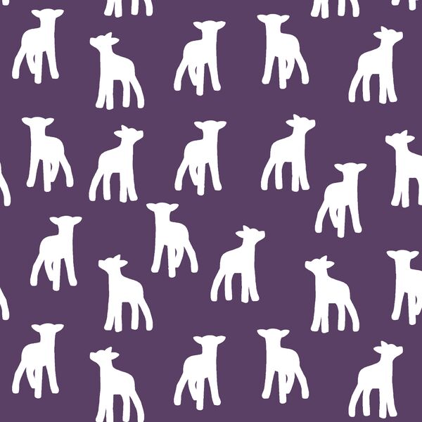 Lamb Silhouette in Aubergine