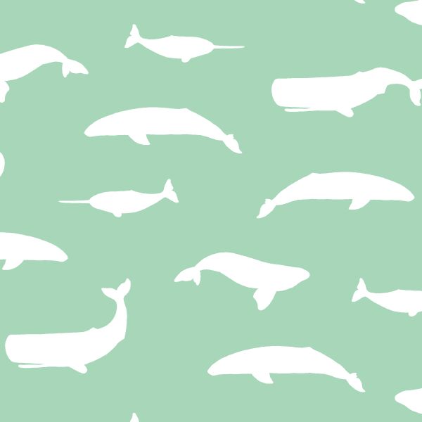 Whale Silhouette in Seaglass
