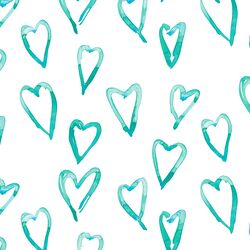 Large Hearts a Mess in Teal Crush