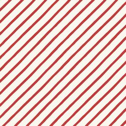 Sweet Candy Stripe in Lava Red on Cream