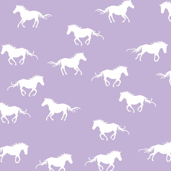 Horse Silhouette in Lilac