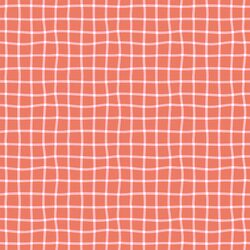 Wavy Gingham in Coral