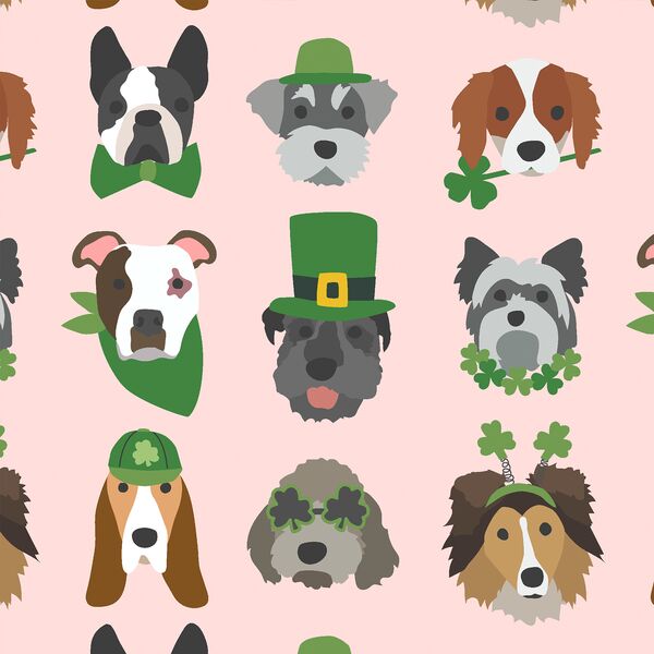 Large Irish Pups in Powder Pink