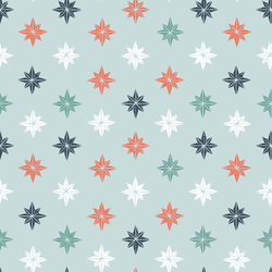 Bon Bon Christmas Stars in Ice Winter Blue