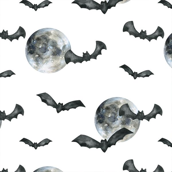 Moonlight Bats in White