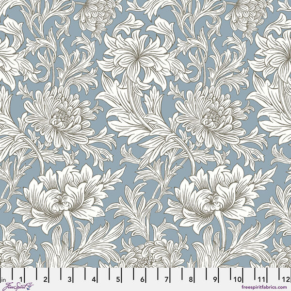 Chrysanthemum Tonal in Light Blue