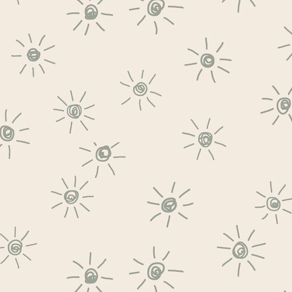 Large Suns in Sage Green on Egret