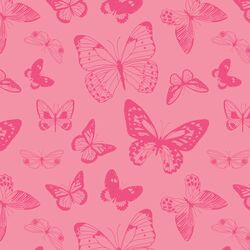 Summer Butterflies in Raspberry Pink