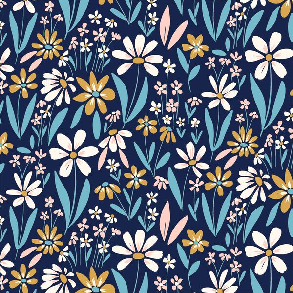 Large Daisy in Twilight Blue
