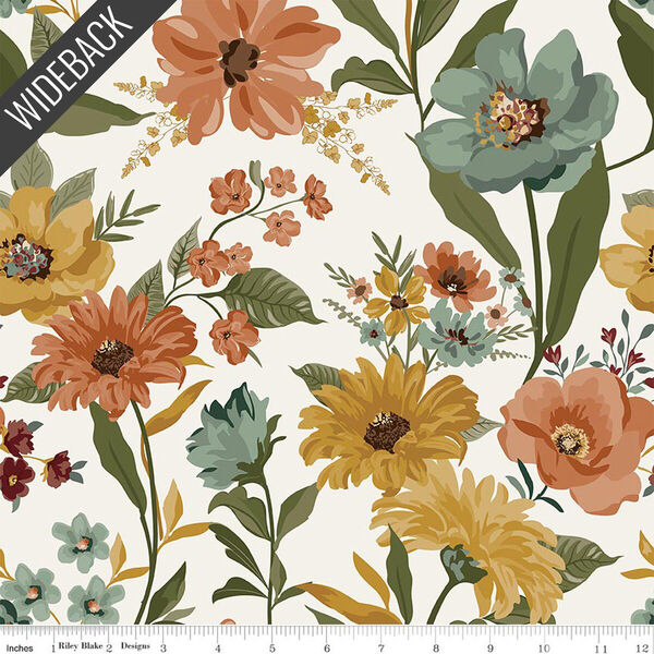 Floral Wideback in Cream