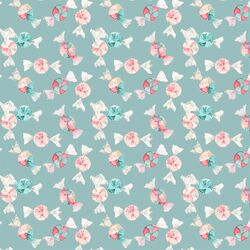 Small Peppermint Candy in Frosty Teal