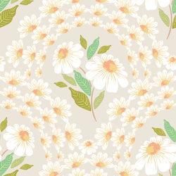 Daisy Arches in Parchment