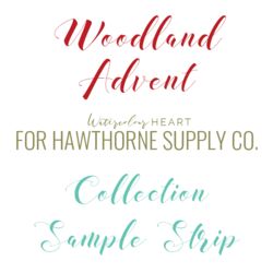Woodland Advent Sample Strip