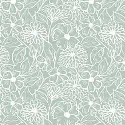 Garden Sketch in Moss Green