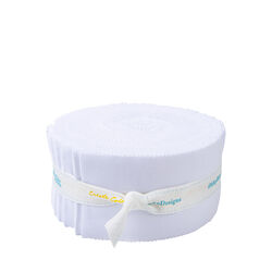 Confetti Cotton 2.5" Strip Roll in Bright White