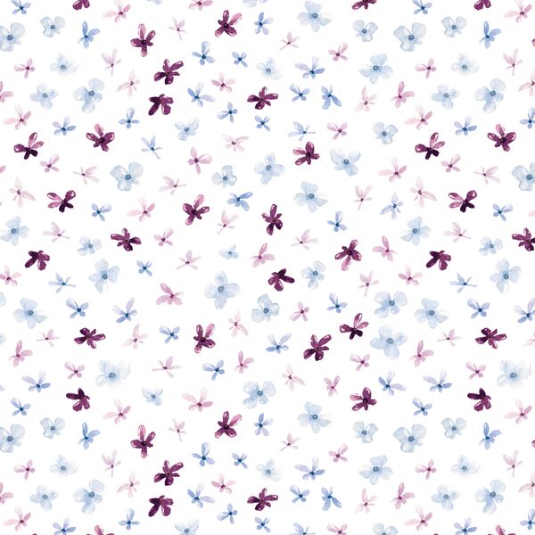 Scattered Floral in White