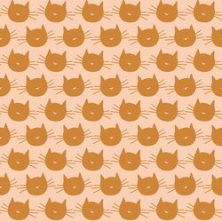 Scaredy Cat in Orange on Light Pink