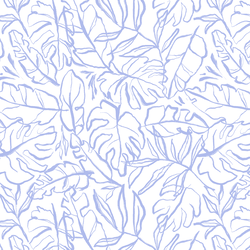 Palm Leaf in Atoll on White