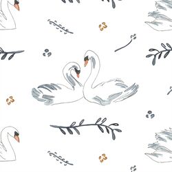 Royal Swans in White