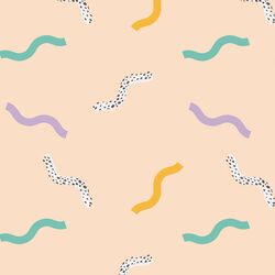 Squiggles in Peach