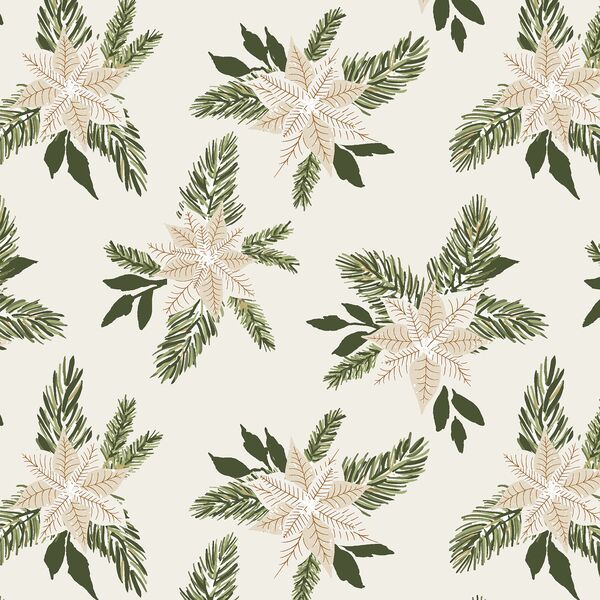 Poinsettia in Cream