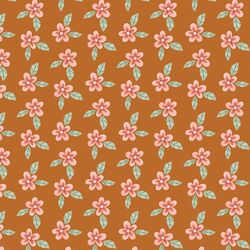 Tropical Floral in Sienna Orange