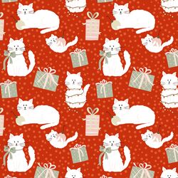 Christmas Kitties in Red