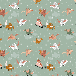 Unicorn Santa in Dusty Turquoise