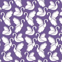 Swan Silhouette in Ultra Violet