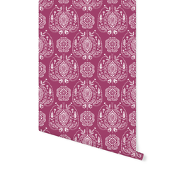 Medallions in Deep Rose