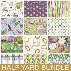 Mardi Gras Parade Half Yard Bundle