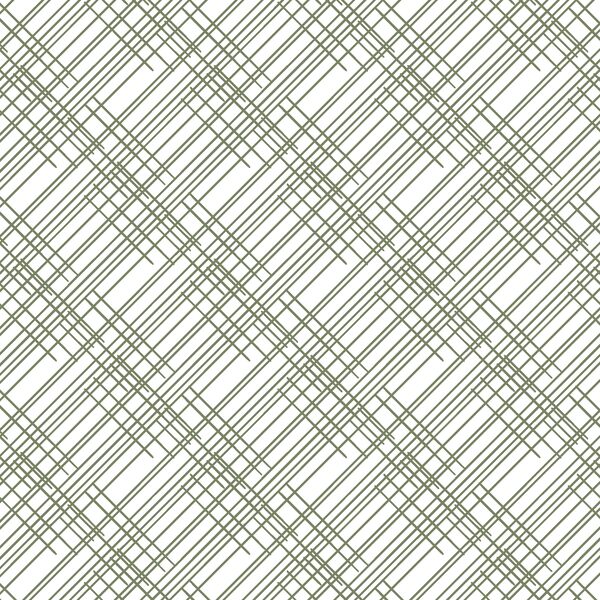 Thatched in Olive on White