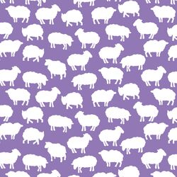 Sheep Silhouette in Amethyst