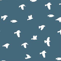 Flock Silhouette in Lake