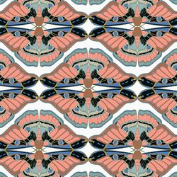 Mirrored Butterflies in Bisque