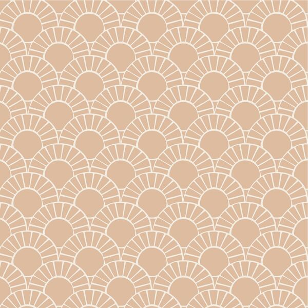 Mosaic Sun Tile in Appleblossom