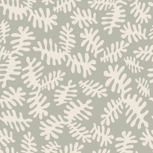 Matisse Floral in Cream on Soft Olive