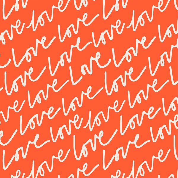 Words of Love in Rouge Red