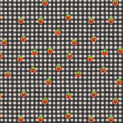 Pumpkin Gingham in Black