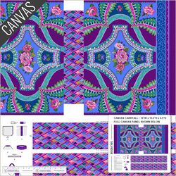 Best Day Ever Canvas Carryall Panel in Plum