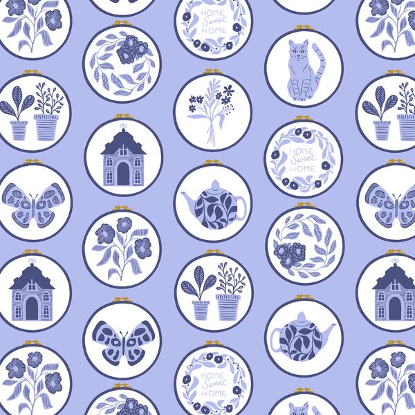 Embroidery in Periwinkle