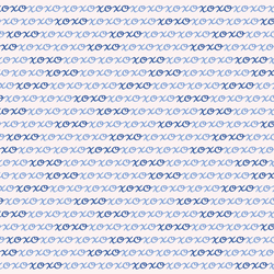 XOXO Stripe in True Blue