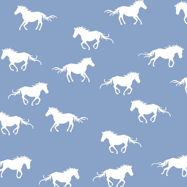 Horse Silhouette in Cornflower