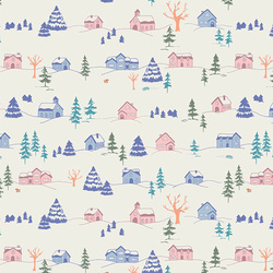 Winterful Town in Cream