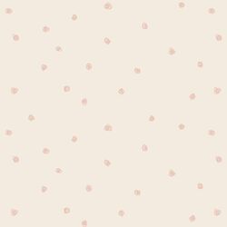 Squiggle Dots in Ballet Pink on Egret