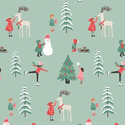 Large Children in Soft Evergreen