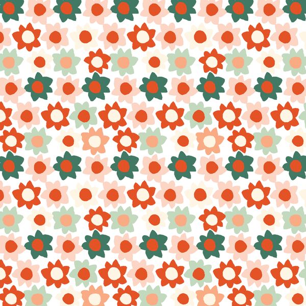 Large Retro Christmas Daisy in Holiday