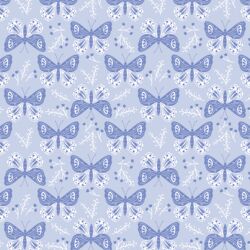 Pretty Butterflies in Periwinkle Blue