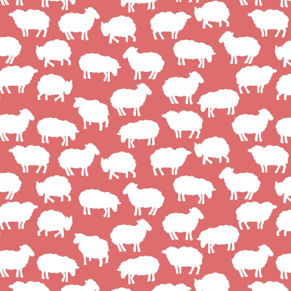 Sheep Silhouette in Poppy