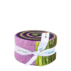 Expressions Batiks Hand-Dyes Twilight Grove 2.5" Strip Roll